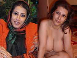 Before-after nudes of a chubby Arab housewife