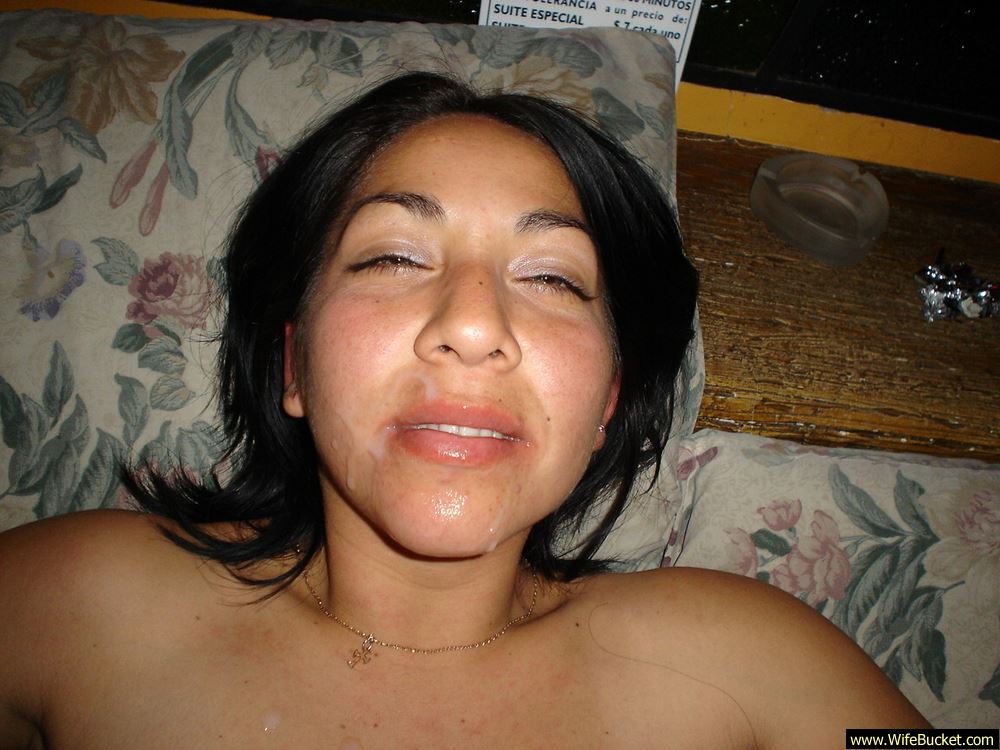 Big facial cumshot for a wasted MILF wife