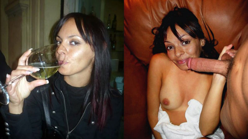 Funny MILF before-and-after the blowjob