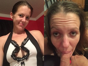WifeBucket Pics | Before and after the blowjob