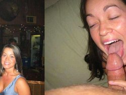 WifeBucket Pics | Before-after blowjobs pics of a happy wife
