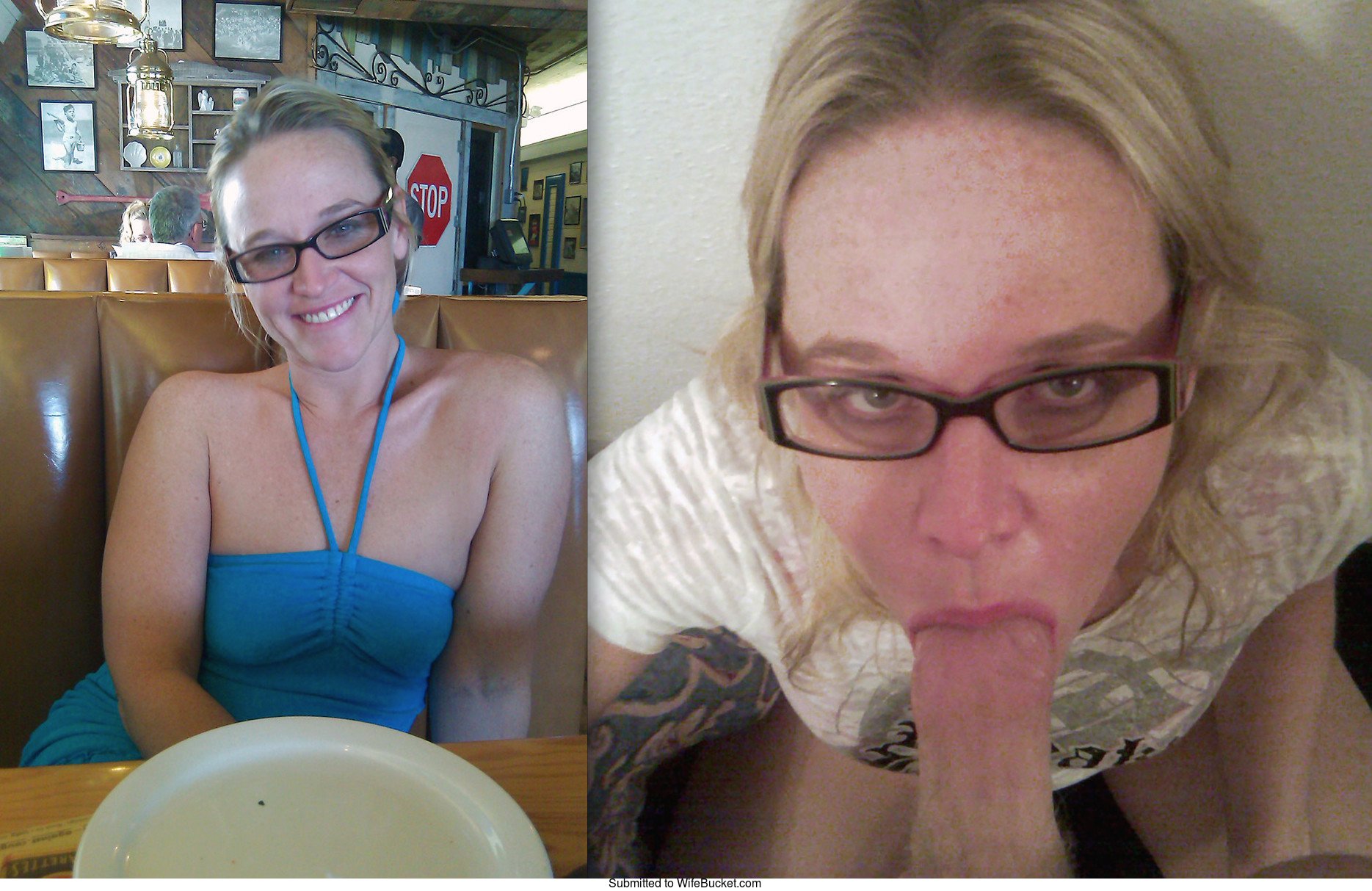 WifeBucket Before and after the blowjob