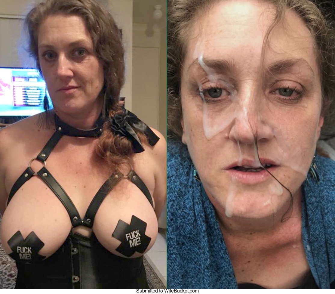 WifeBucket Dirty wives before and after the big facial! picture pic