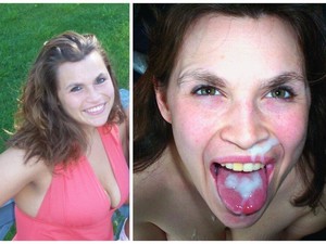 WifeBucket Pics | Before-after the big facial cumshot
