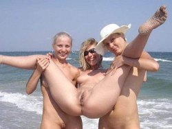 Three real amateur wives went to the nudist beach and loved it