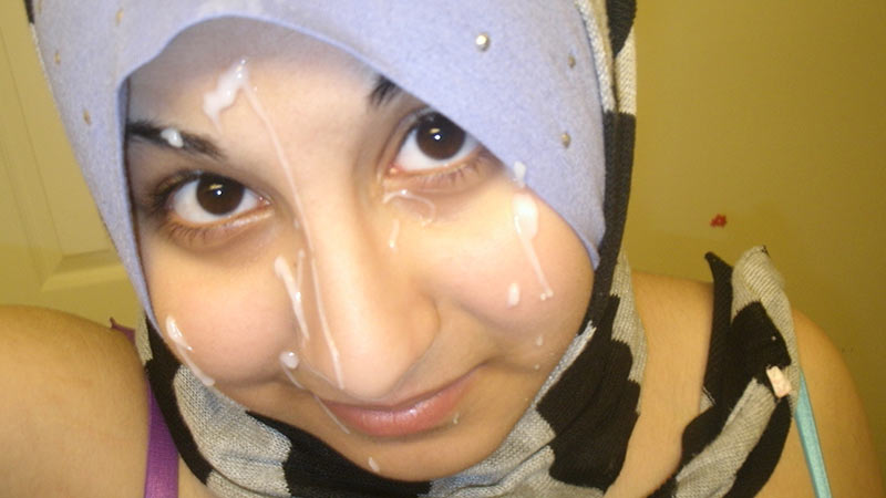 Arab Cumshots - Young Muslim wife made a selfie after the facial