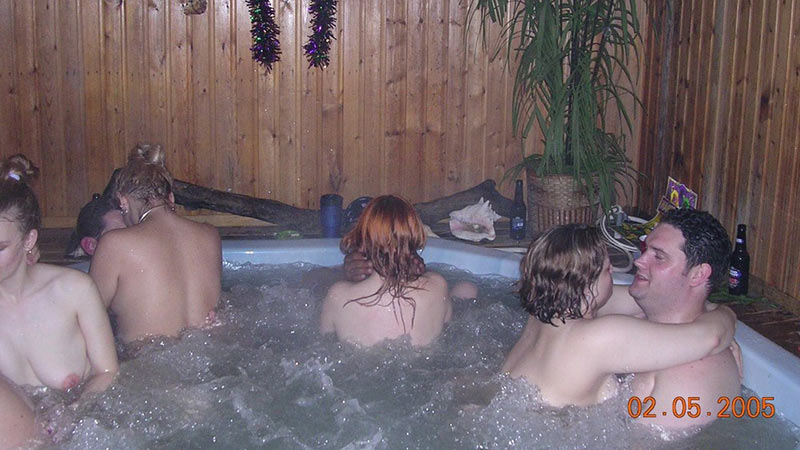 hot tub sex party orgy - WifeBucket Pics | Swinger wives fucking in the hot tub